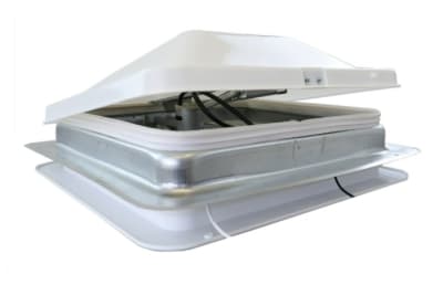 CLARABOYA CON EXTRACTOR 12V BLANCO P/VENTILACION 36X36CM