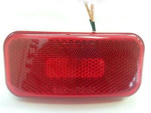 FOCO EXTERIOR ROJO POSICION, BASE BLANCA 003-58, FASTENERS