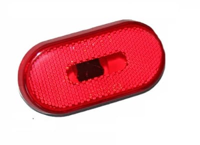 FOCO TROCHA POSICION ROJO, OVALADO, BASE BLANCA 003-54P, FASTENERS