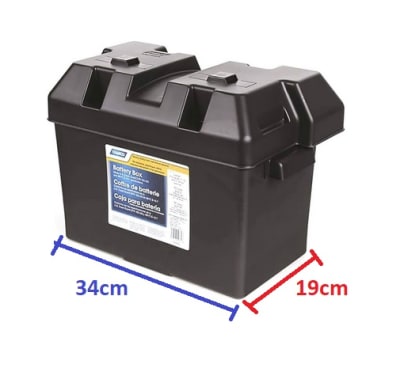 CAJA BATERIA  DE 100AMP 34CM X 19CM (GRUPO 27, 30 y 31)