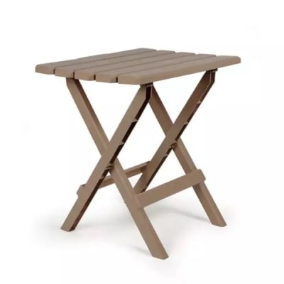 MESA LATERAL PLEGABLE 45,7CM X 38,1CM - PLASTICA - GRIS PARDO