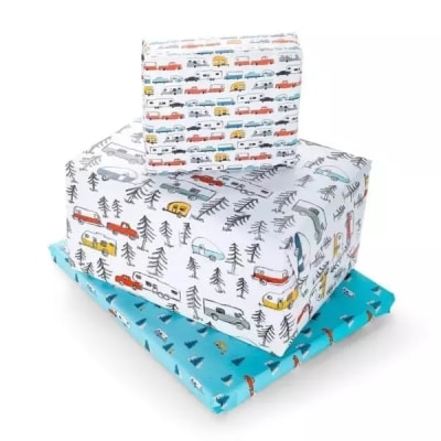 PAPEL DE REGALO - DISEÑO CAMPING - 3 ROLLOS