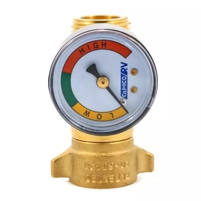 REGULADOR PRESION DE AGUA CON MANOMETRO - BRONCE - LIBRE DE PLOMO