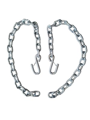 JGO 2 CADENAS DE SEGURIDAD 85CM C/GANCHO P/REMOLQUE 9/32