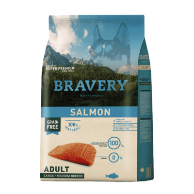 BRAVERY DOG SALMON ADULT LARGE/MEDIUM 12KG