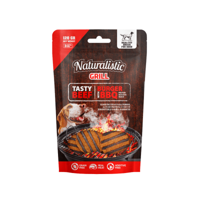 Naturalistic Tasty Beef Burger BBQ para Perros 120 g