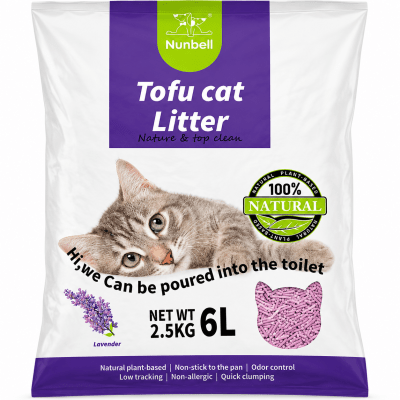 NUNBELL ARENA TOFU PARA GATO LAVANDA 2.5 KG / 6 L