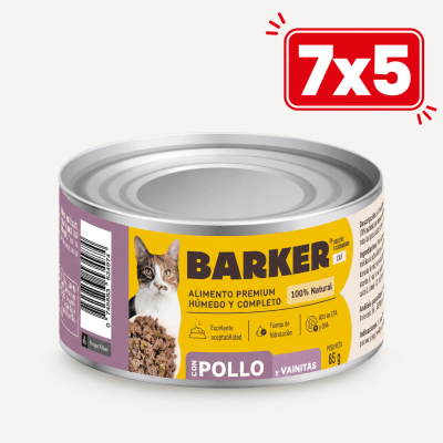 BARKER CAT POLLO Y VAINITAS 85GR