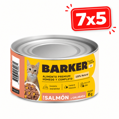 BARKER CAT SALMON Y CALABAZA 85GR
