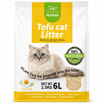 NUNBELL ARENA TOFU PARA GATO MANZANILLA 2.5 KG / 6 L