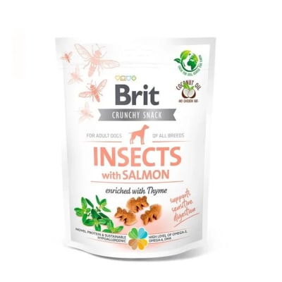 BRIT SNACK INSECTS SALMON 200GR.