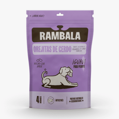 Rambala Treats Orejas de Cerdo para Perros 4 Unidades