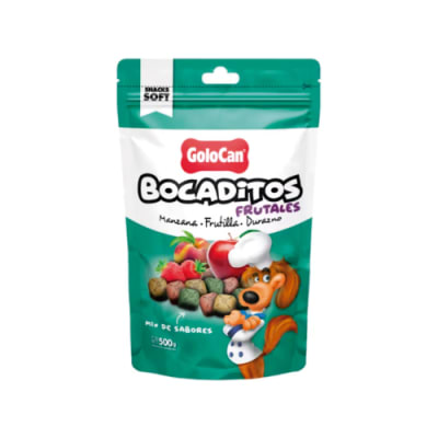 GOLOCAN BOCADITOS  FRUTALES  MANZANA FRUTILLA DURAZNO 500GR