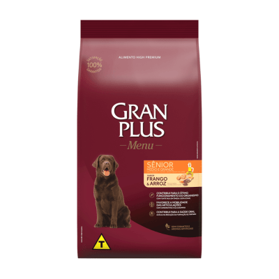 GRAN PLUS SENIOR MEDIANOS Y GRANDES POLLO Y ARROZ 15KG