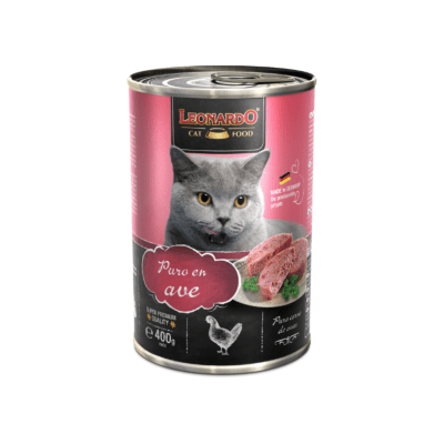 LEONARDO Lata Cat Pure Poultry Puro de Ave 400 g