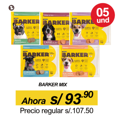 BARKER MIX – PACK 5 UNIDADES
