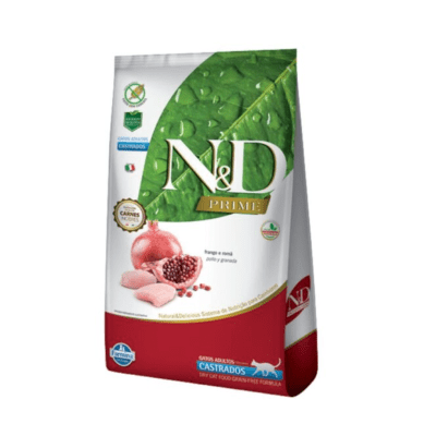 N&D PRIME FELINE  POLLO Y GRANADA ADULTO CASTRADO 7.5KG
