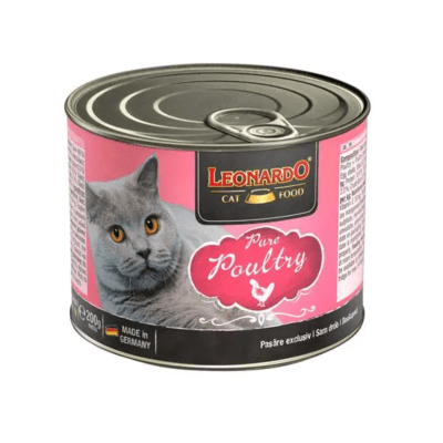 LEONARDO Lata Cat Pure Poultry Aves 200 g