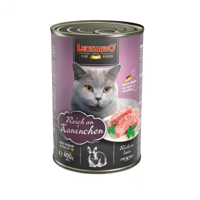 LEONARDO Lata Cat Conejo 400 g