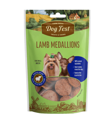 DOG MINI LAMB MEDALLONES 55GR