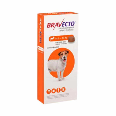 BRAVECTO 250MG PERROS DESDE 4.5 a 10kg 1TAB
