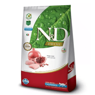 N&D PRIME FELINE  POLLO Y GRANADA ADULTO CASTRADO 7.5KG