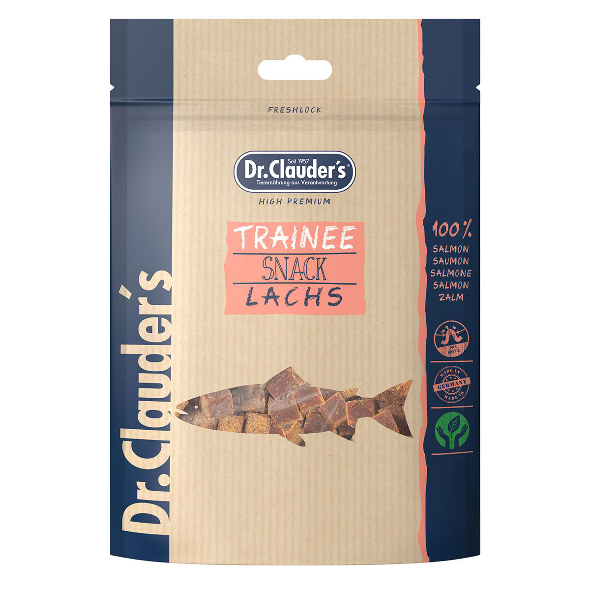 DR CLAUDER TRAINEEE SNACK SALMON 80GR1
