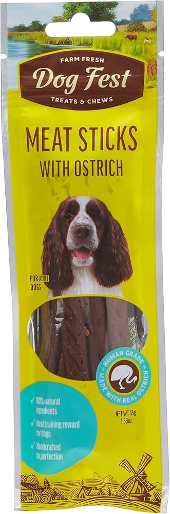 DOG FEST MEAT STICKS WITH OSTRICH 45GR1