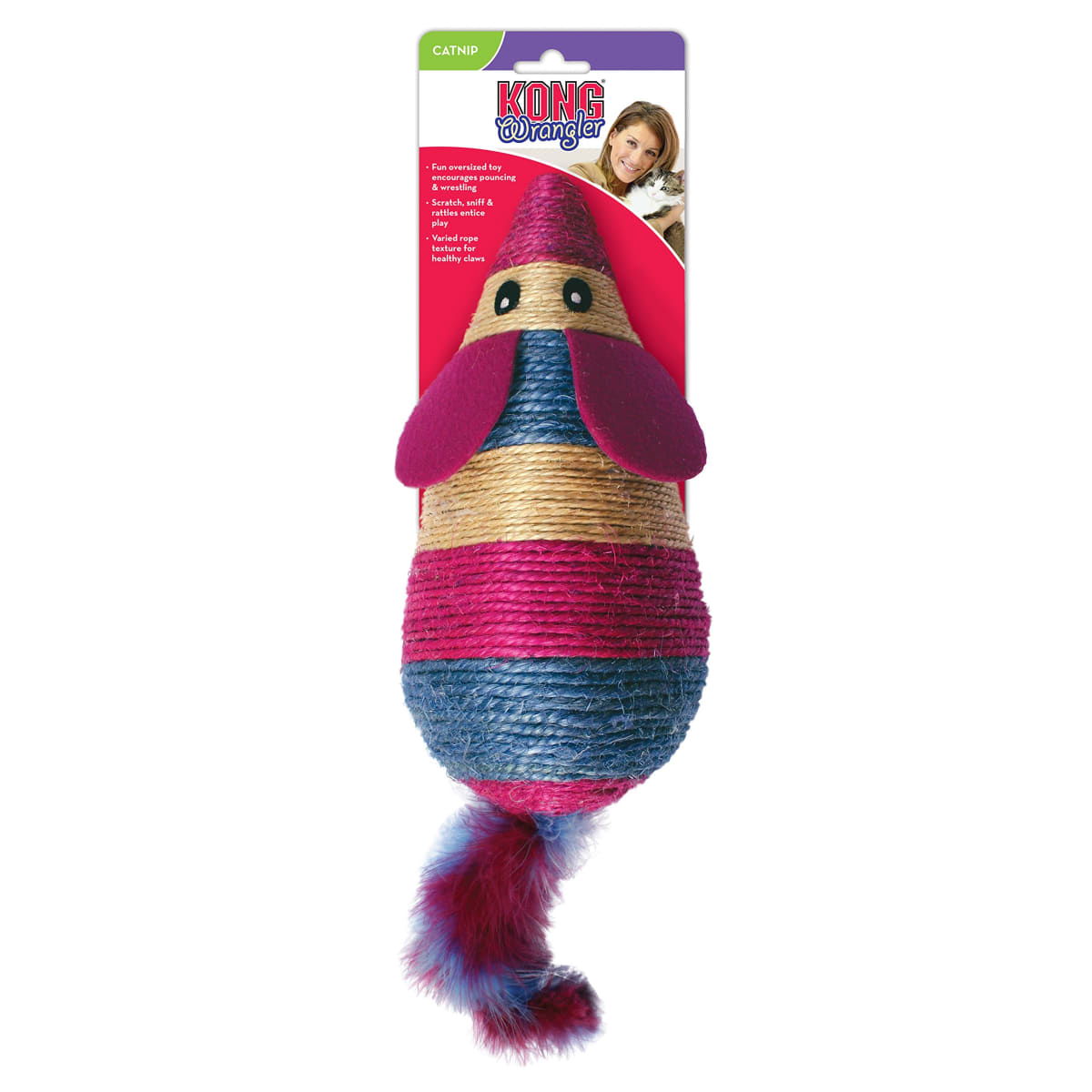 KONG WRANGLER SCRATCH MOUSE CAT1