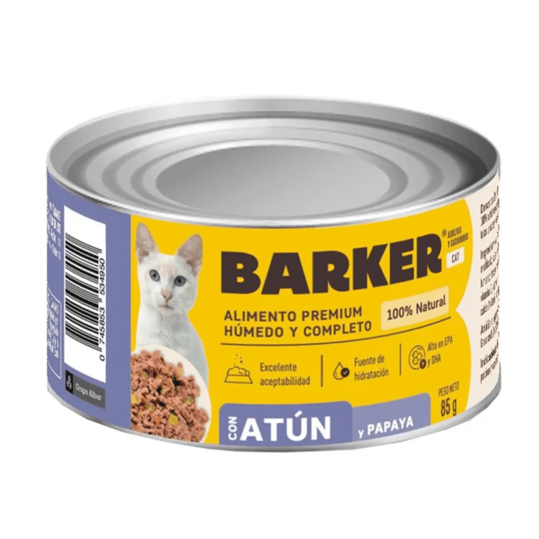 BARKER CAT ATUN Y PAPAYA 85GR1