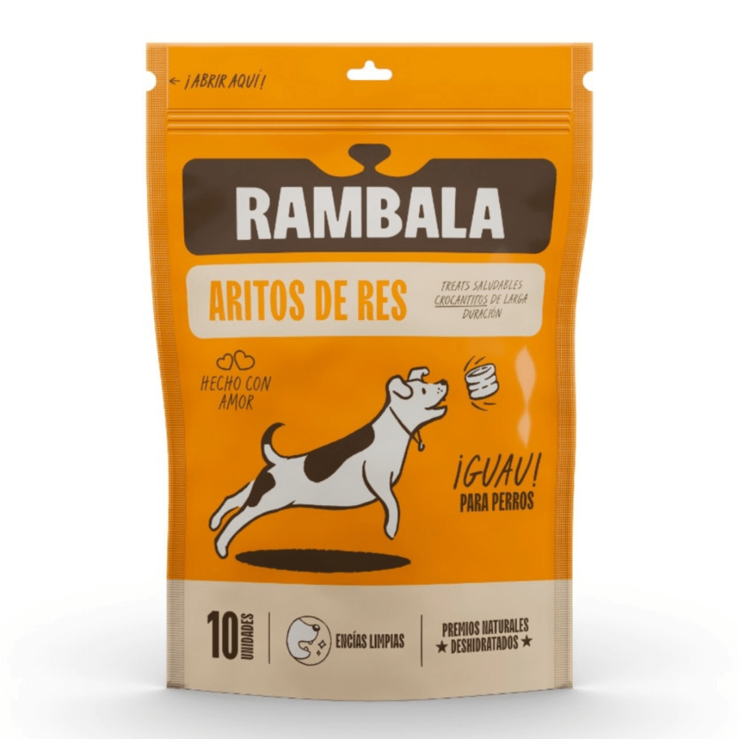 Rambala Treats Aritos de Res para Perros 10 Unidades1