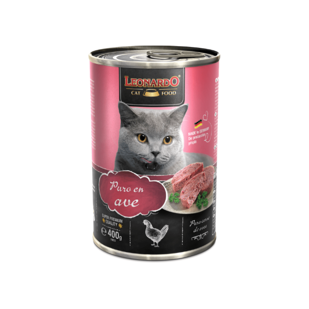 LEONARDO Lata Cat Pure Poultry Puro de Ave 400 g1