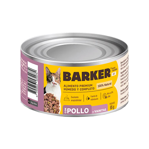 BARKER CAT POLLO Y VAINITAS 85GR1