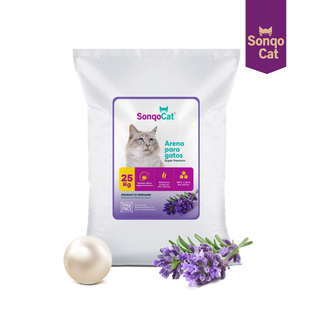 SONQOCAT ARENA PARA GATOS PERLADA LAVANDA 25KG1