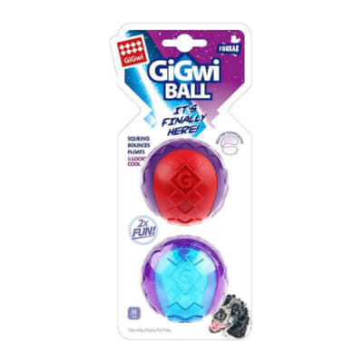 Juguete Perro Gigwi Pelota Squeaker Medium 2-Pack