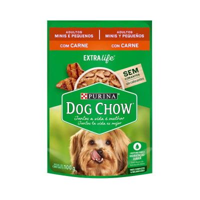 Alimento Humedo Perro Dog Chow Adulto Mini Carne Pouch