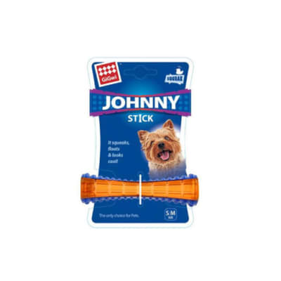 Juguete Perro Gigwi Johnny Stick Squeaker Azul/Naranjo1
