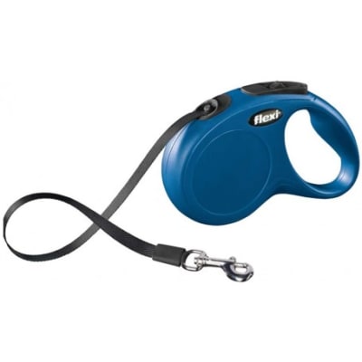Correa Retractil Flexi New Classic Azul Cinta