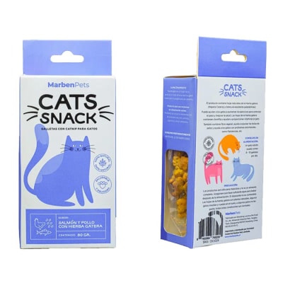 Galletas Gato Marbenpets Snack Salmon Pollo y Hierba