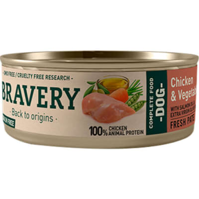 Bravery Chicken and Vegetables Adult Dog Lata