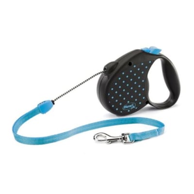 Correa Retractil Flexi Color Dots Azul Cordon (Small / Medium)1