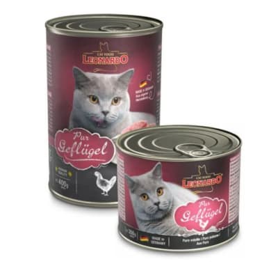 Alimento Húmedo Gato Leonardo Lata Ave (200g)1