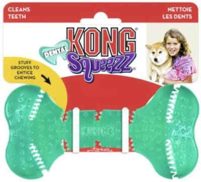 Juguete Perro Kong Squeezz Dental Bone