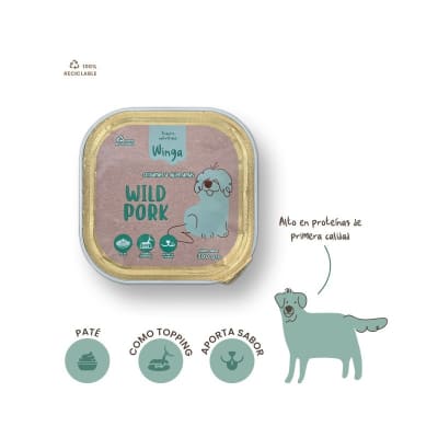 Alimento Humedo Perro Winga Wild Pork
