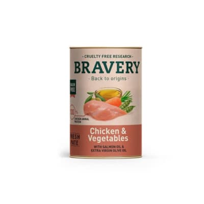 Bravery Chicken and Vegetables Dog Lata