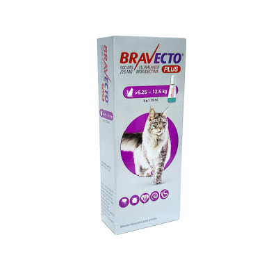 Antiparasitario Interno y Externo Gatos Bravecto Plus Pipeta