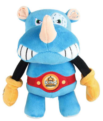 Juguete Perro Gigwi Rock Zoo King Boxer Rhino Squeaker1