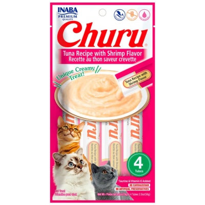 Snack Gato Churu Atun con Camaron