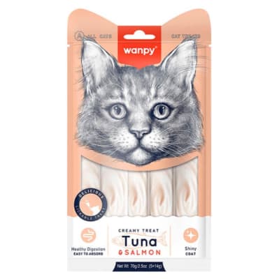 Snack Gato Wanpy Creamy Cat Atun y Salmon (70g)