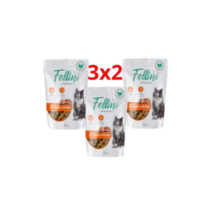 Pack 3x2 Pouch Fellini Atun y Salmon